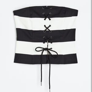 H&M 60% cotton, strapless top  size s